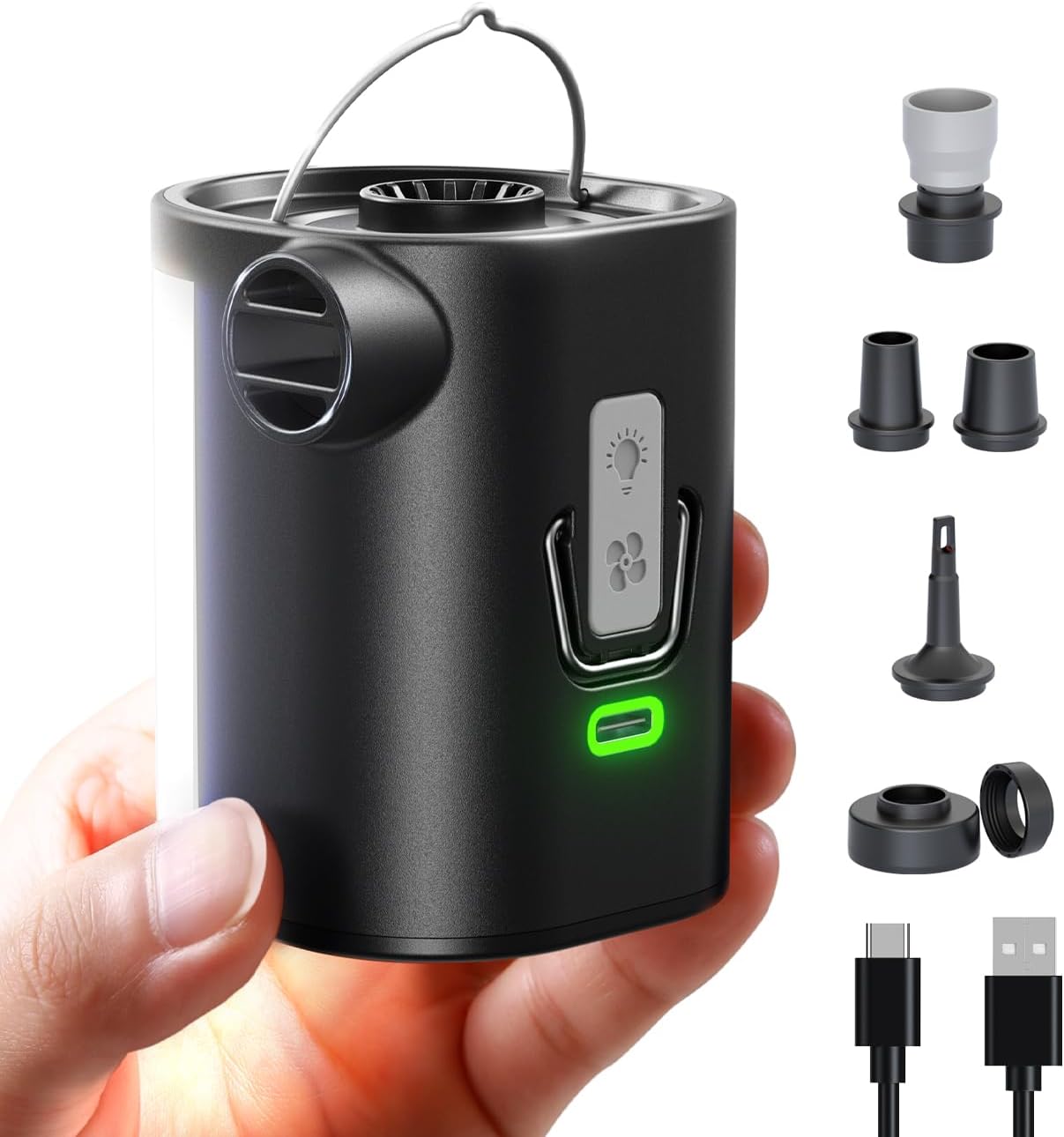 JOYROOM Portable Air Pump - 3600 mAh Battery & Camping Light | Ultra-Fast 4.8kPa Electric Inflator