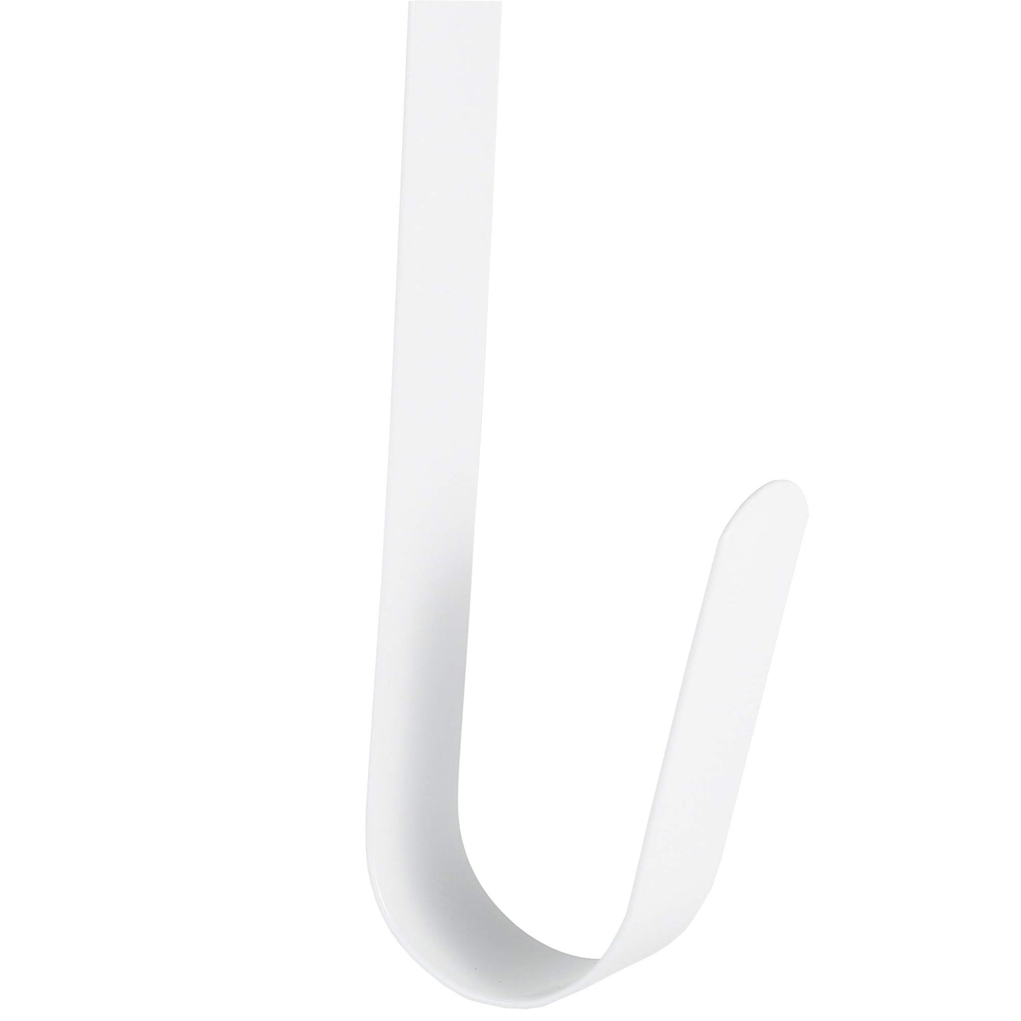 RN'D Over Door Wreath Hanger Hook - Thin Metal Overdoor Wreath Holder Seasonal Hanger Hooks for Front or Back Door (White, 15")