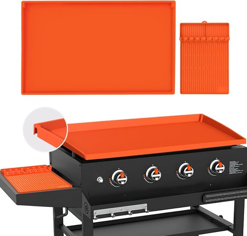 Blackstone Silicone Griddle Cover - Full-Edge 36" with 16" Spatula Mat | Premium Food-Grade Protection