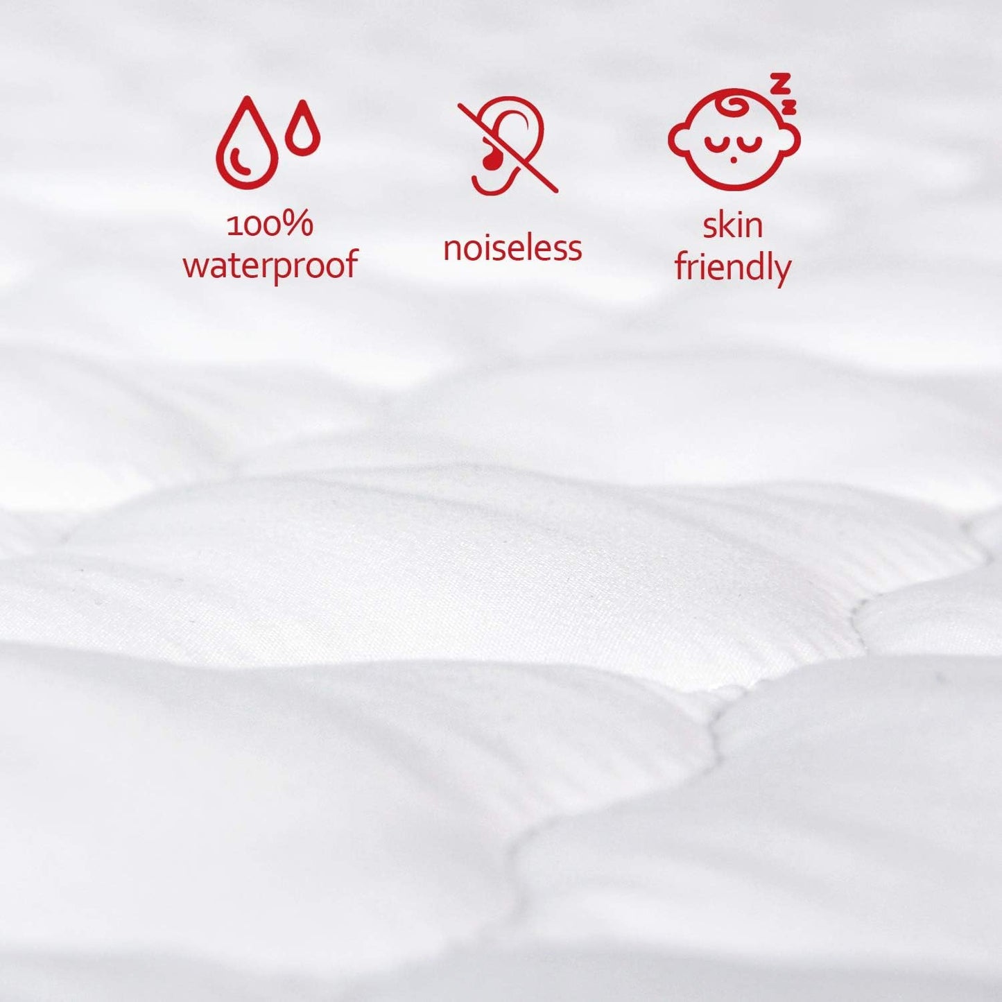 Skiennix Waterproof Crib Mattress Protector - Soft Cotton Fabric for Toddler Beds | Ideal for Boys & Girls