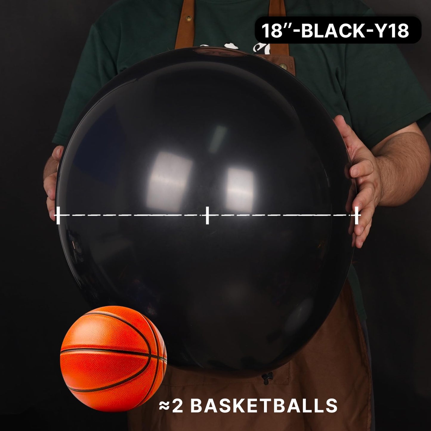 PartyWoo Black Balloons 20 pcs 18 Inch Latex Helium Matte Black Balloons for Baby Shower Birthday Graduation Casino Gaming Anniversary Retirement Pirate Race Car Theme Party Decorations Black-Y18