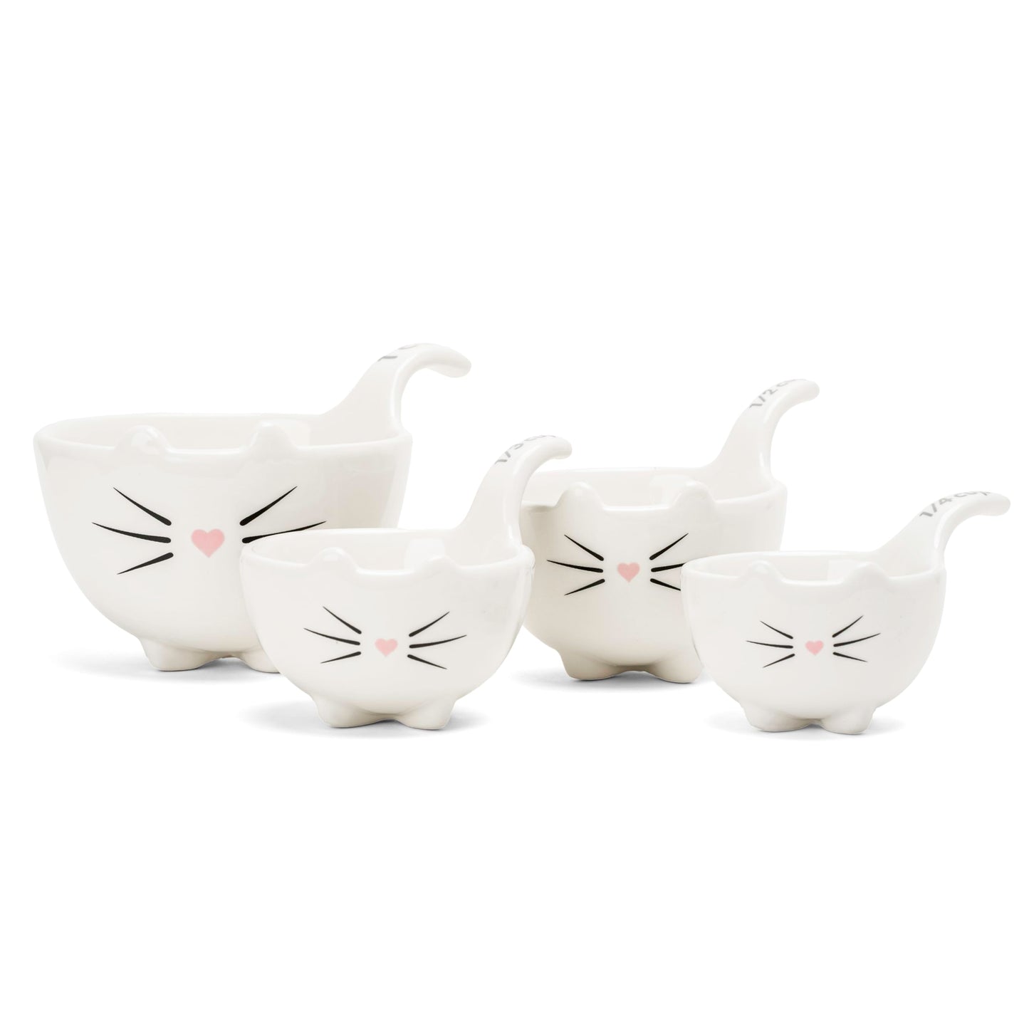 Lemon Ceramic Spoons Set: Lemon Shaped Measuring Spoons: 1 Tablespoon, 1 Teaspoon, 1/2 Teaspoon and 1/4 Teaspoon