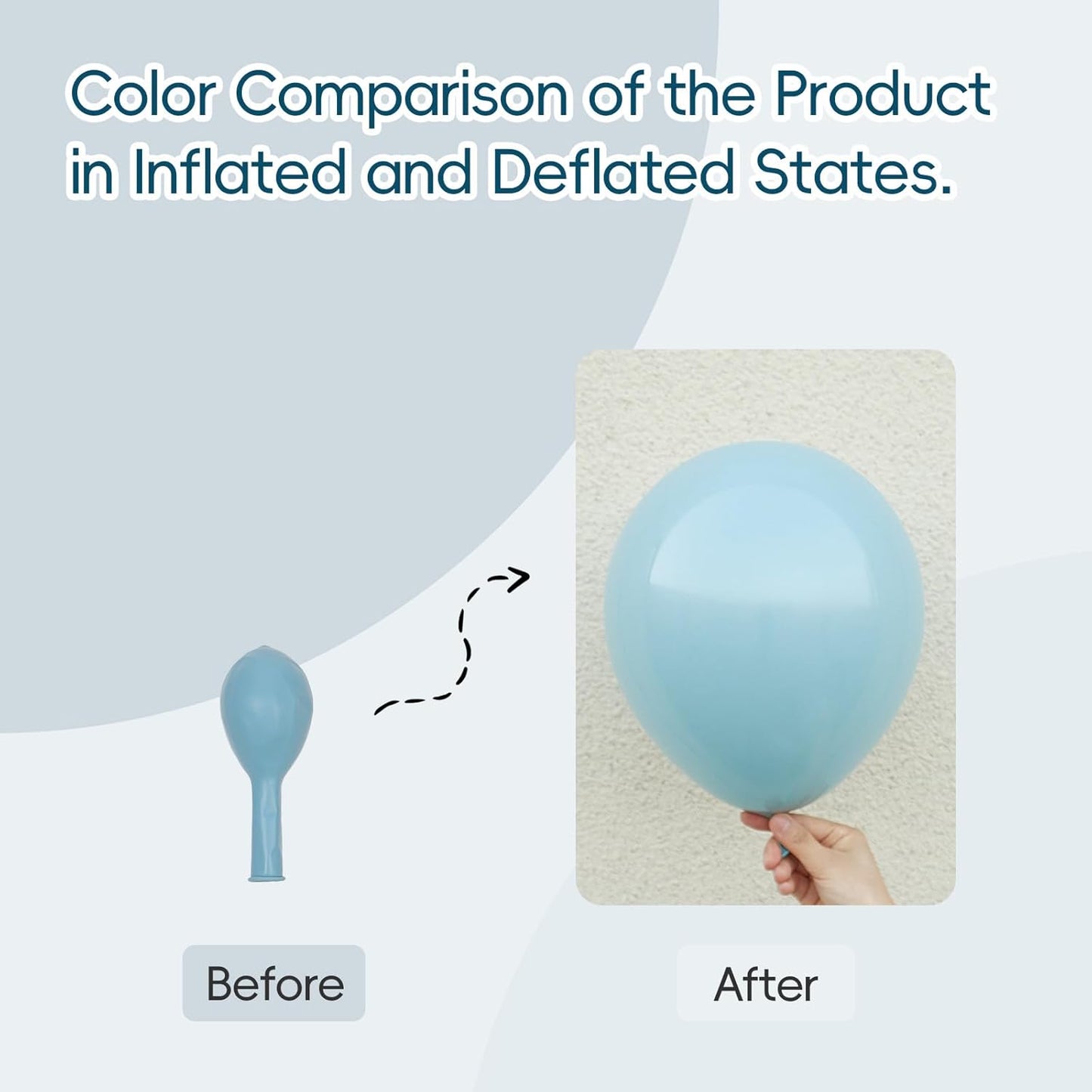 Regine Switzerland Dusty Blue Balloons - 12 Inch Slate Blue | 50 Pack for Bridal Shower & Baby Reveal