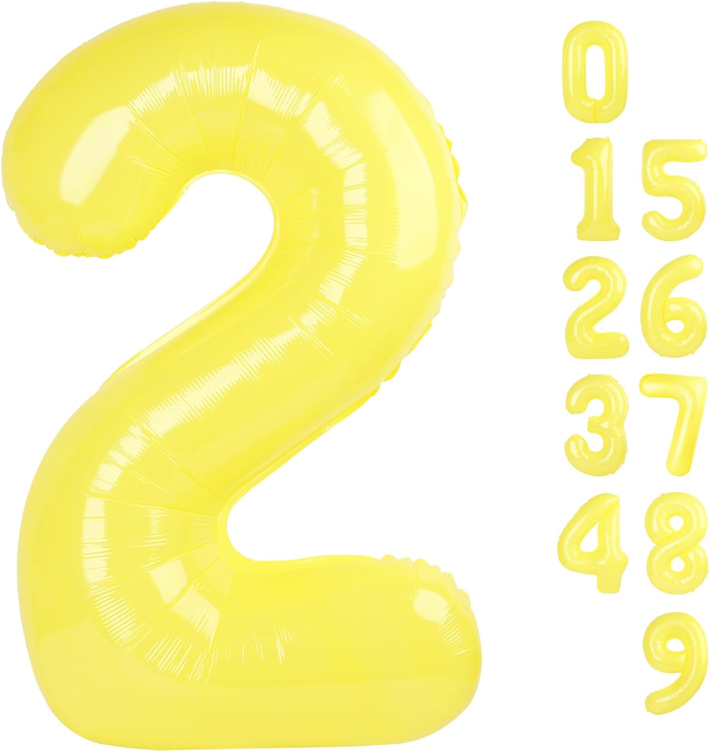 Skiennix 40-Inch Yellow Number Balloons - Perfect for 2nd, 12th, 21st Birthday Parties & Celebrations