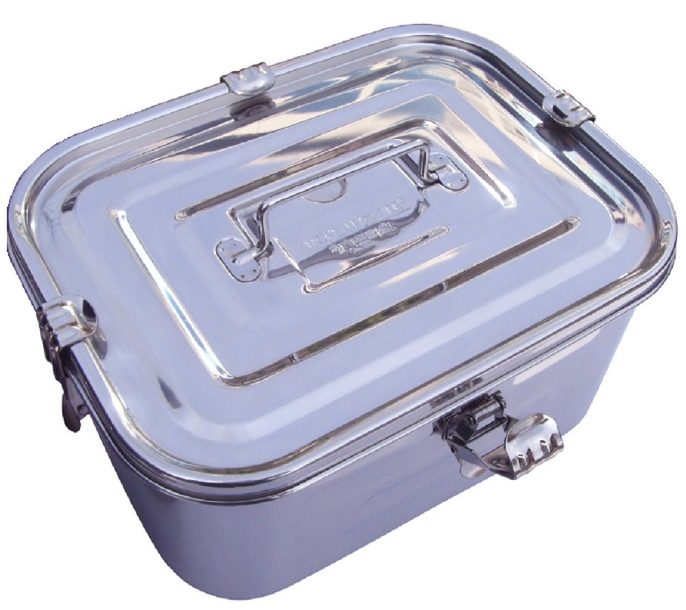 Kitchen Flower Stainless Steel Rectangular Kimchi Food Storage Container (8L / 271oz / 12")