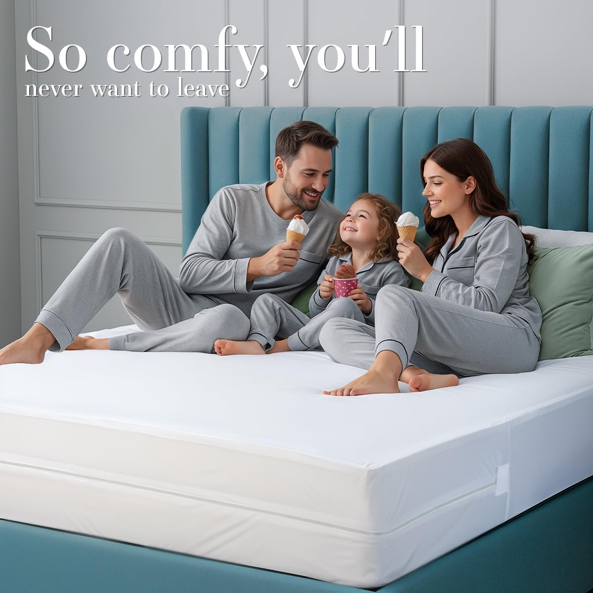 Utopia Bedding Mattress Protector - 100% Waterproof & Bed Bug Proof | Queen Size Encasement