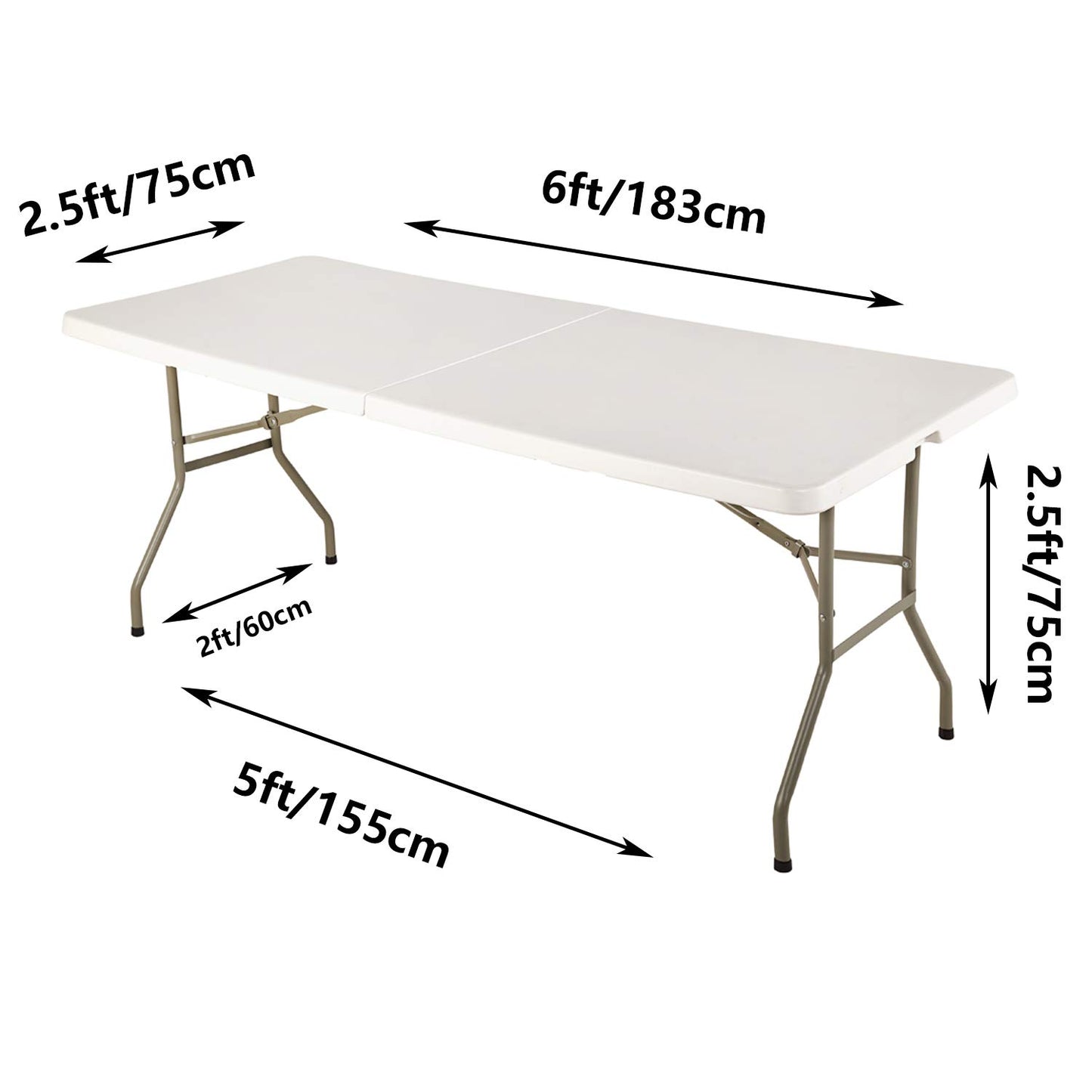 LZY Spandex Fitted Stretch Table Cover for 6 ft or 4ft or 8ft Folding Table, Rectangular Cocktail Tablecloth, Perfect for Party or Banquet (6FT Black)