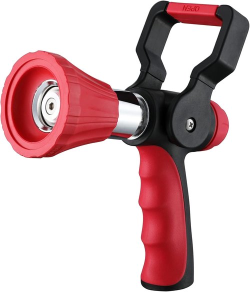 FANHAO Heavy Duty Metal Garden Hose Nozzle - Adjustable High Pressure Spray with Ergonomic Grip