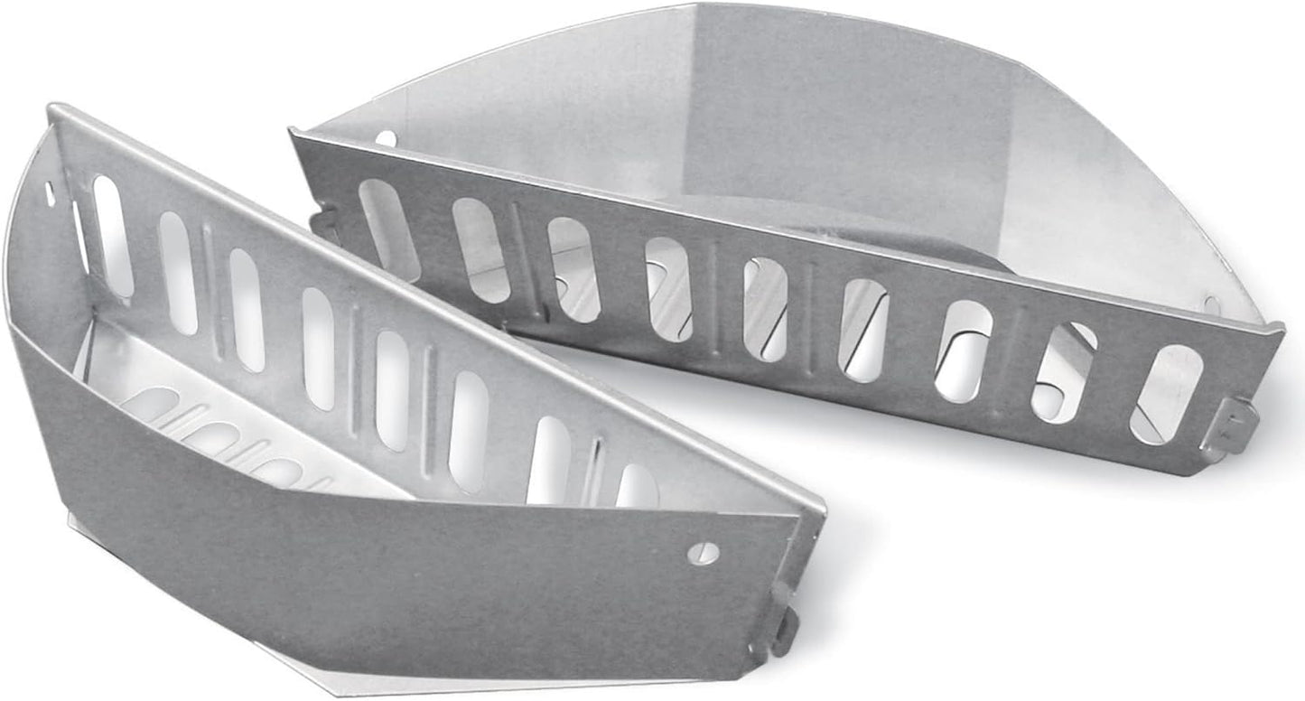 Weber Char-Basket Charcoal Briquet Holders - Set of 2 Corrosion-Resistant Fuel Baskets for 18" Grills
