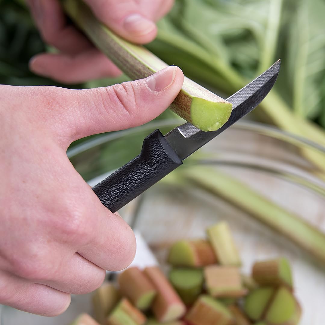 Rada Cutlery Granny Paring Knife (W200), 2.38" Stainless Steel Serrated Blade, Black Handle, Pack of 2