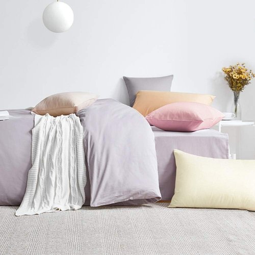 FLXXIE Pillow Cases - Soft Microfiber Queen Pillow Covers with Envelope Closure | 2-Piece Set, 20x30, Light Taupe