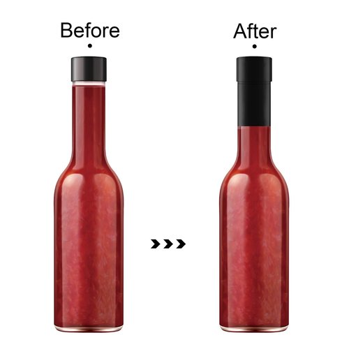 Black Shrink Bands,50x60mm 200 Pieces Black Shrink Wrap for Hot Sauce Bottles and Other Liquid Bottles Fits 3/4" to 1" Diameter