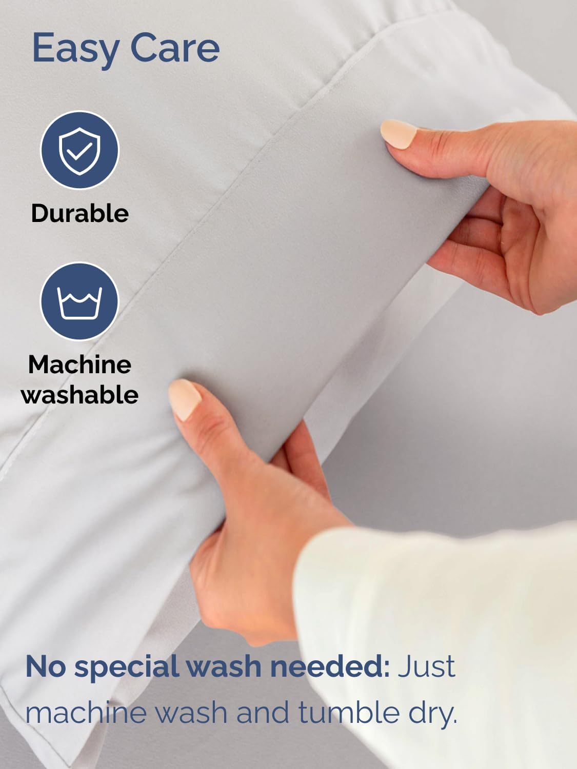 Skiennix Extra Deep Split King Sheet Set - 7 Piece Breathable Cooling Bedding - Soft Wrinkle-Free French Grey