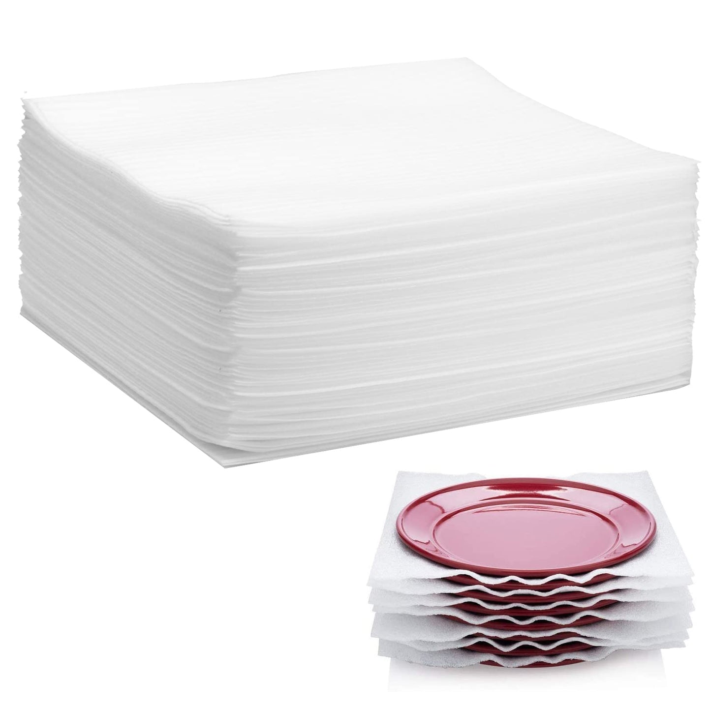 12”x12” Foam Wrap Sheets for Packing Moving Supplies, Cushion Foam Wrap Packing Foam for Dishes, China, Glassware 50 Pack
