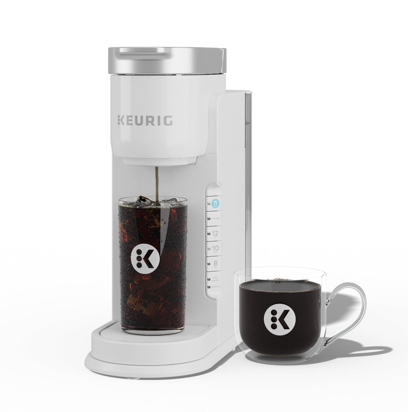 Keurig K-Iced Coffee Maker, Single Serve K-Cup Pod Iced Coffee Maker, With Hot and Cold Coffee Capabilities, Brews Any K-Cup Pod, White