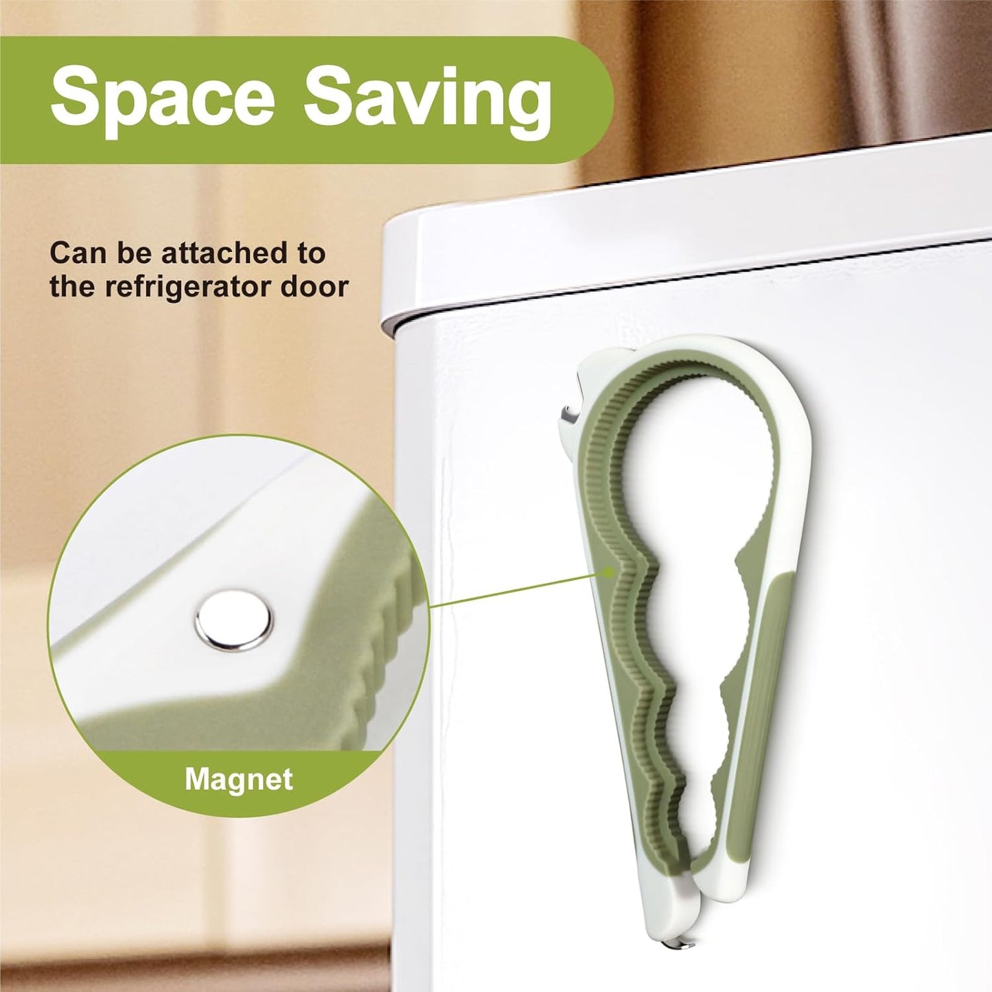 Skiennix 6-in-1 Jar Opener - Multi-Functional Tool for Seniors with Arthritis | Non-Slip Grip & Space-Saving Design