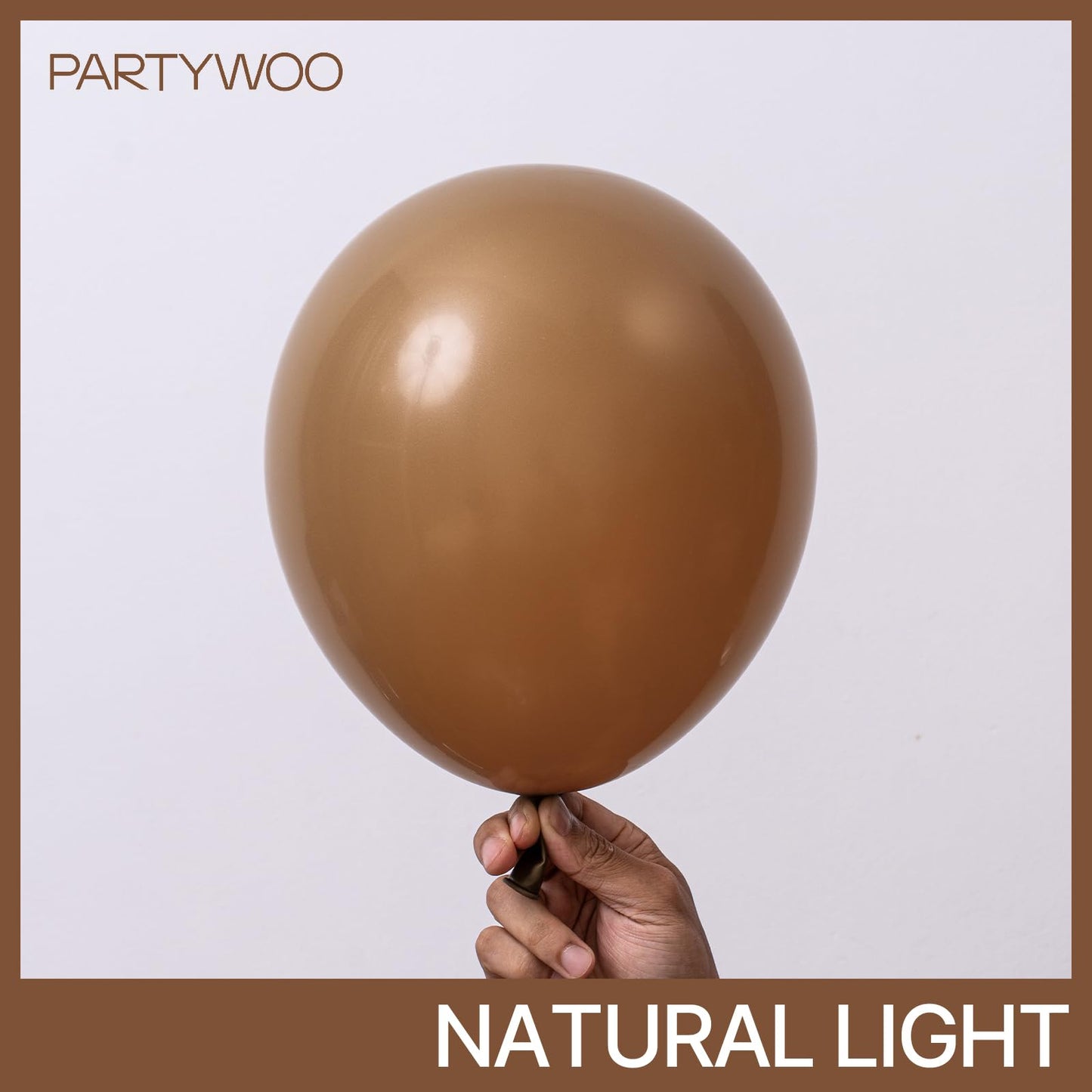 PartyWoo Brown Balloons 140 pcs Different Sizes of 18 12 10 5 Inch Neutral Brown Balloons Arch Kit Garland for Baby Shower Birthday Graduation Woodland Safari Theme Jungle Party Decorations Brown-F09