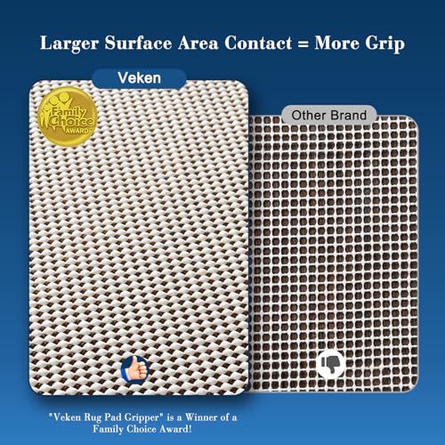 7' x 10' Rug Pad Non Slip Gripper for Hardwood & Tile Floors - White