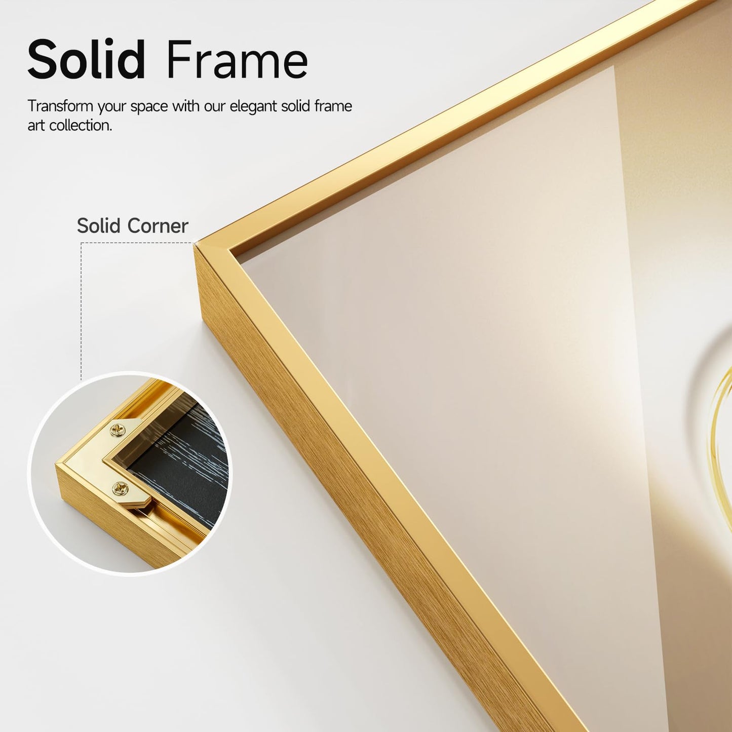 Framed Leaf Wall Art Set -Modern Gold Framed Abstract Leaves Prints Pictures Wall Decor, 3 Piece Minimalist Plant Paintings for Living Room Bedroom Home Office Kitchen and Dining Room Home Decor 12x16