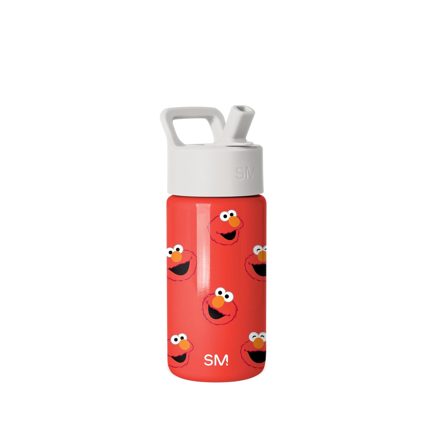 Simple Modern Kids Summit Water Bottle with Straw Lid | Sesame Street 14oz Stainless Steel Cup Insulated Tumbler for Boys, Girls, School | Elmo Says