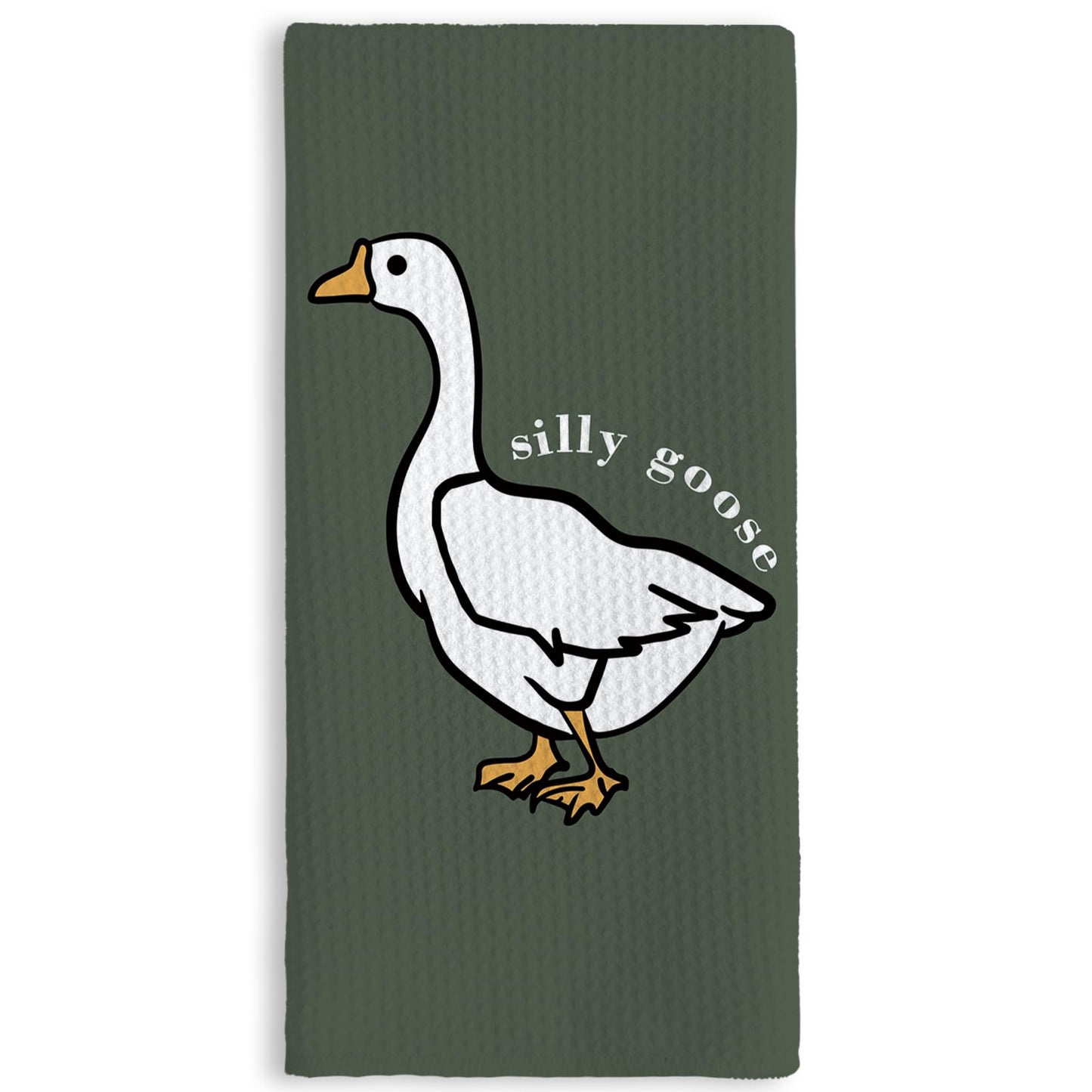 TNUW Silly Goose Kitchen Towels 16x24 – Funny Goose Decor for Kitchen or Bathroom, Dish Towels Gifts for Friends, Cute Goose Lover Present for Birthday or Housewarming