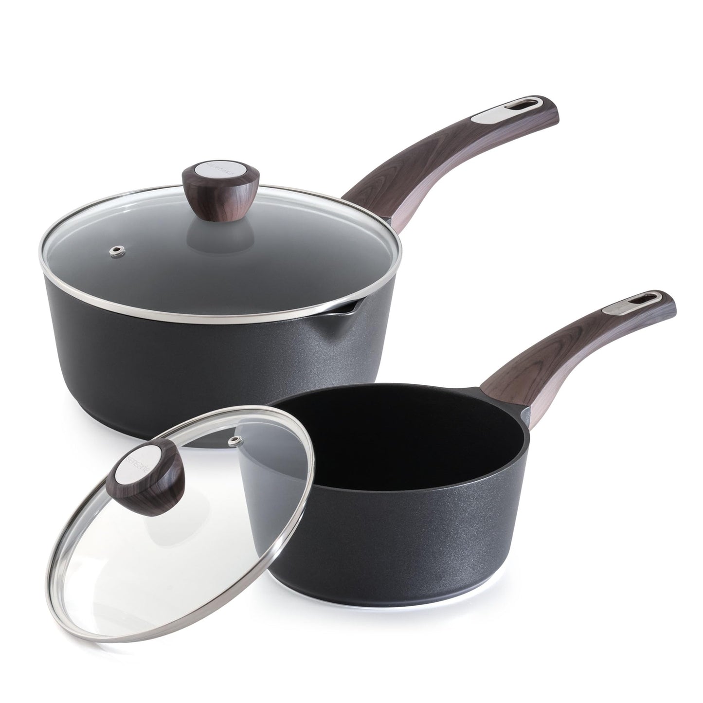 SENSARTE 2.0 & 3.0 Quart Sauce Pan Sets with Lid, Cooking Pots Set, Nonstick Saucepan Set with Pour Spout, Small Kitchen Pot, Non toxic Saucepot, Induction Comptable, Easy to Clean, PFOA Free