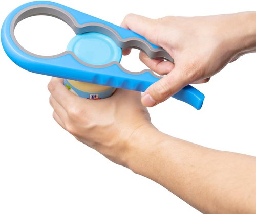 Bloss Anti-Skid Jar Opener - Effortlessly Remove Stubborn Lids & Caps | Ideal for Seniors & Small Hands - Blue