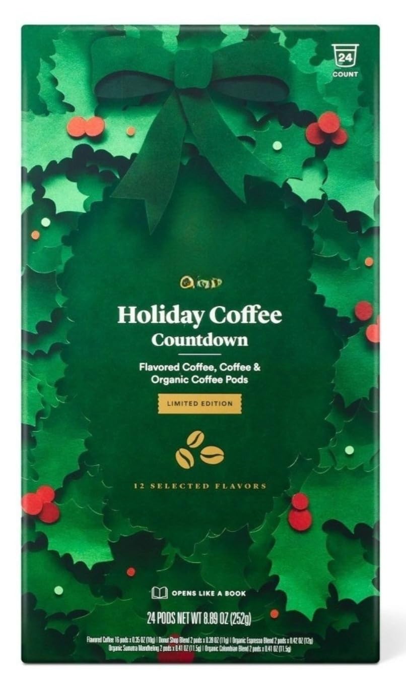 Regine Switzerland Holiday Coffee Countdown Advent Calendar - 24ct Medium & Dark Roast Pods