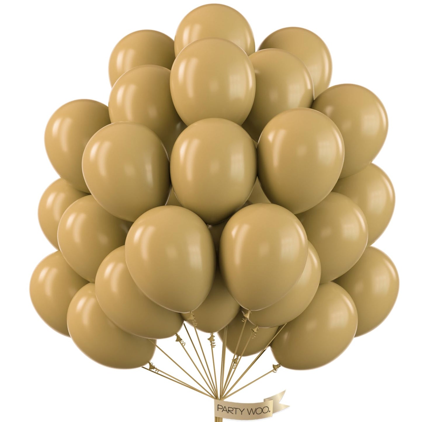 PartyWoo Tan Balloons 50pcs 12 Inch Light Brown Neutral Boho Coffee Latex Helium Balloons for Graduation Wedding Boy Baby Shower Safari Jungle Cowgirl Woodland Birthday Party Decorations Brown-F19