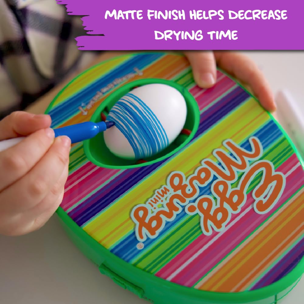 The Eggmazing Egg Decorator White Wooden Eggs - for Easter Egg Decorating, Arts and Crafts - Matte White Eggs Specifically Designed to be Used with All Eggmazing Egg Decorators (6 Pack), Ages 3 and Up