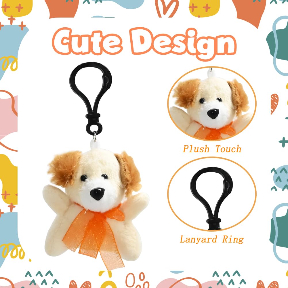 LUKBERA 28Packs Plush Animals Keychain, Stuffed Animals Keychain Toys for Easter Egg Fillers Classroom Exchange Gifts Goodie Bag