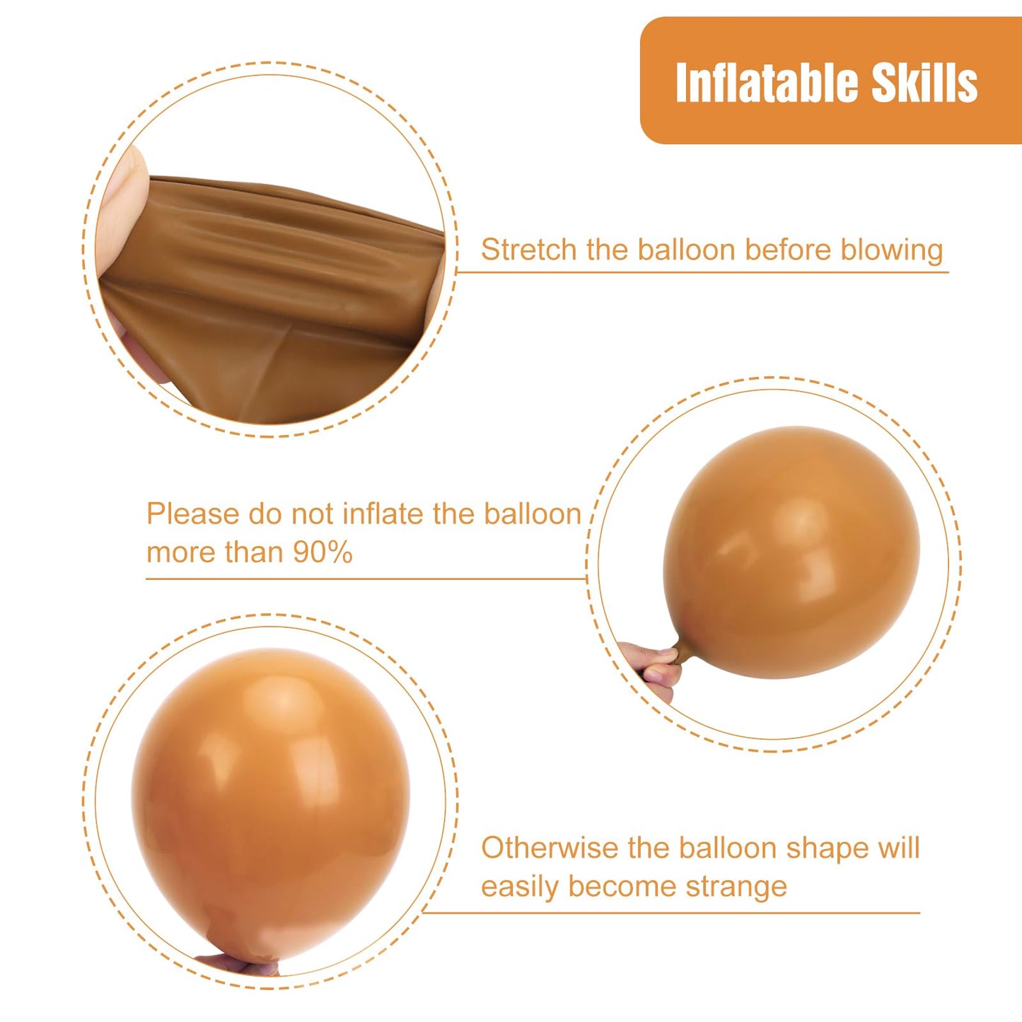 RUBFAC Tan Balloons 129pcs Different Sizes Pack of 18 12 10 5 Inch, Latex Boho Neutral Light Brown Coffee Balloon Garland Arch Kit for Wedding Baby Shower Jungle Safari Fall Birthday Bear Themed Party