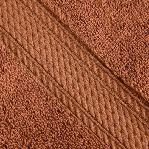 Rust Egyptian Cotton 6-Piece Towel Set - Plush & Absorbent, Modern Design