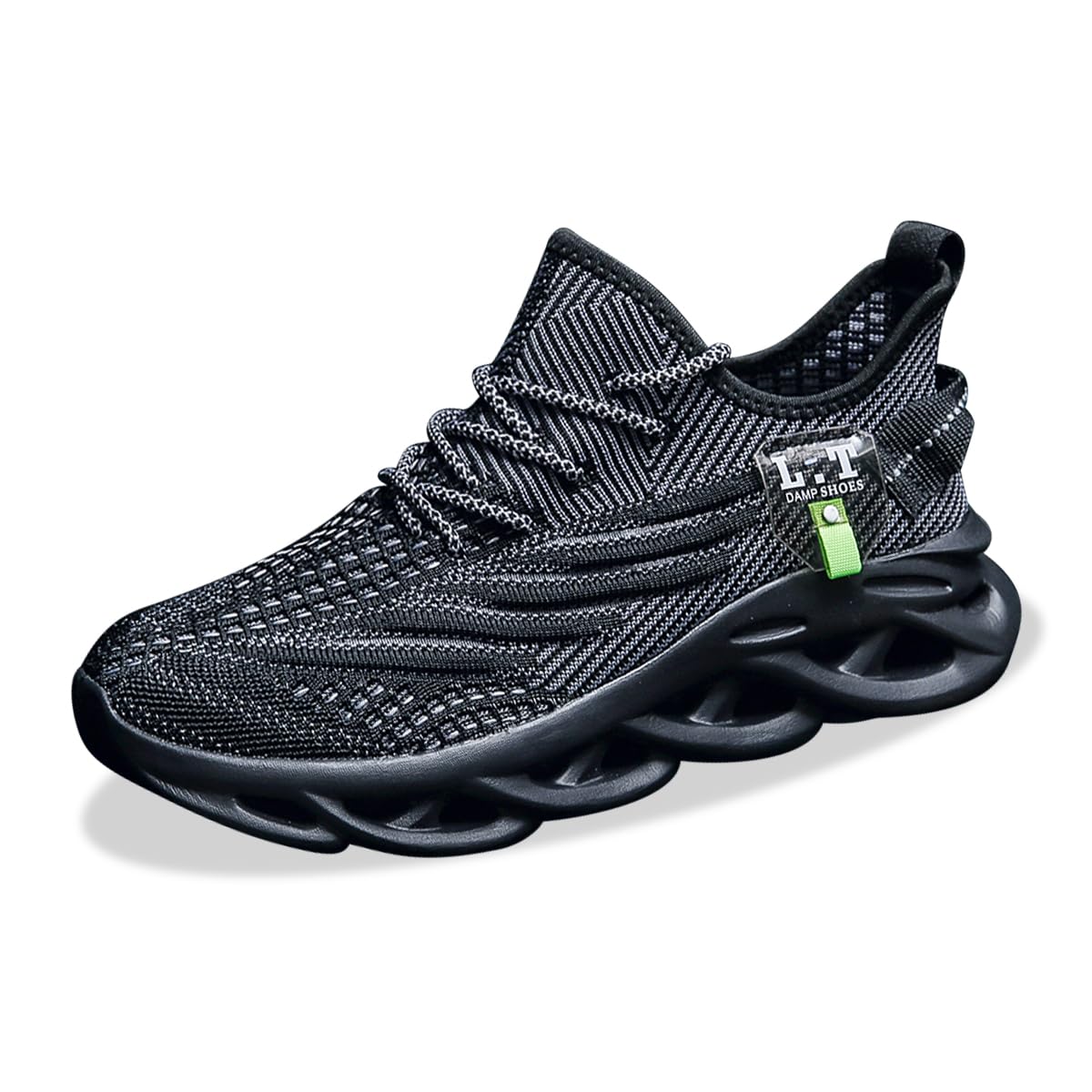 MGBDSZ Mens Running Shoes Gym Slip on Sneakers Non Slip Walking Tennis Sports Work Athletic Workout Casual Lightweight Breathable Fashion Black US 11