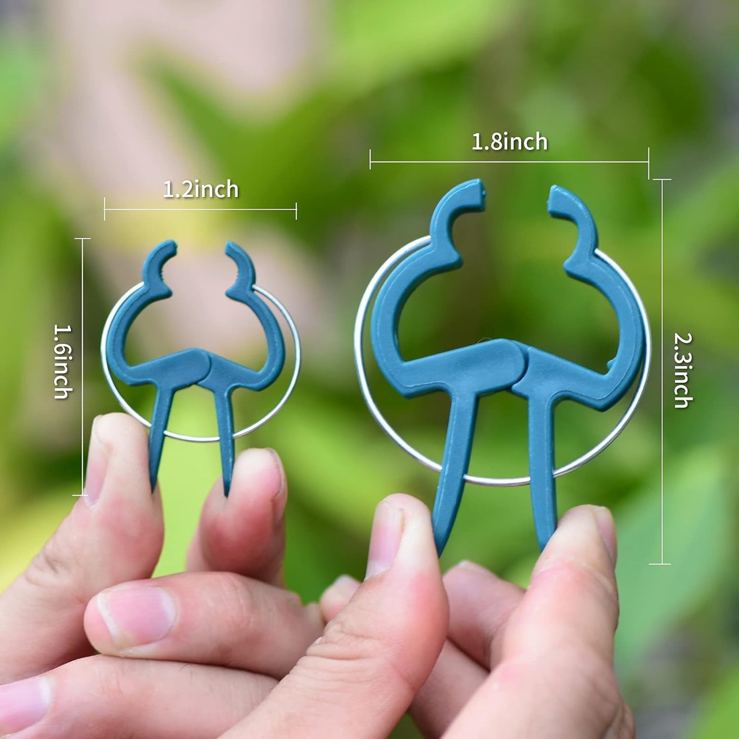 PERSZEN Plant Support Clips - 80 PCS Gentle Clamps for Climbing Plants | 2 Sizes for Upright Growth