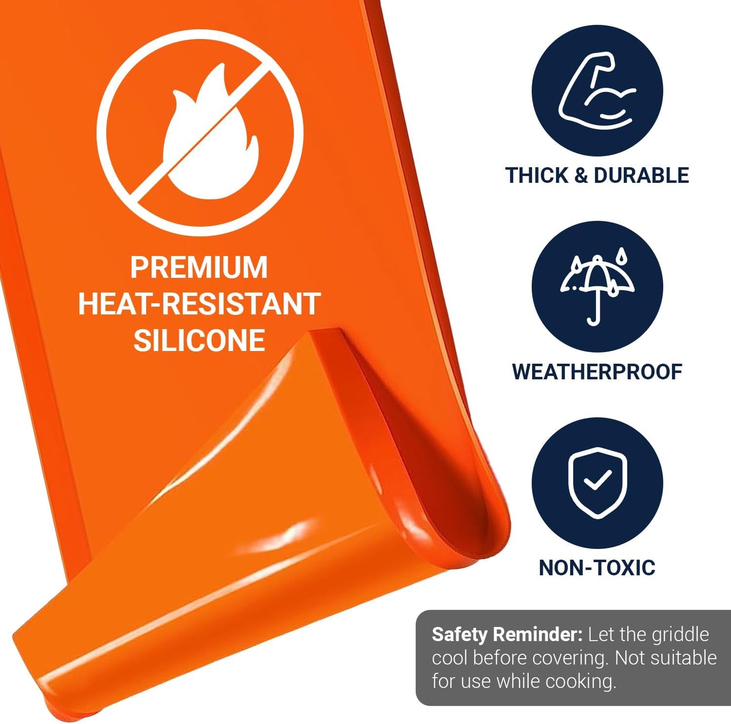 Linda’s Essentials 17" Silicone Griddle Mat - Heavy-Duty Cover Protects from Dirt, Rust & Insects