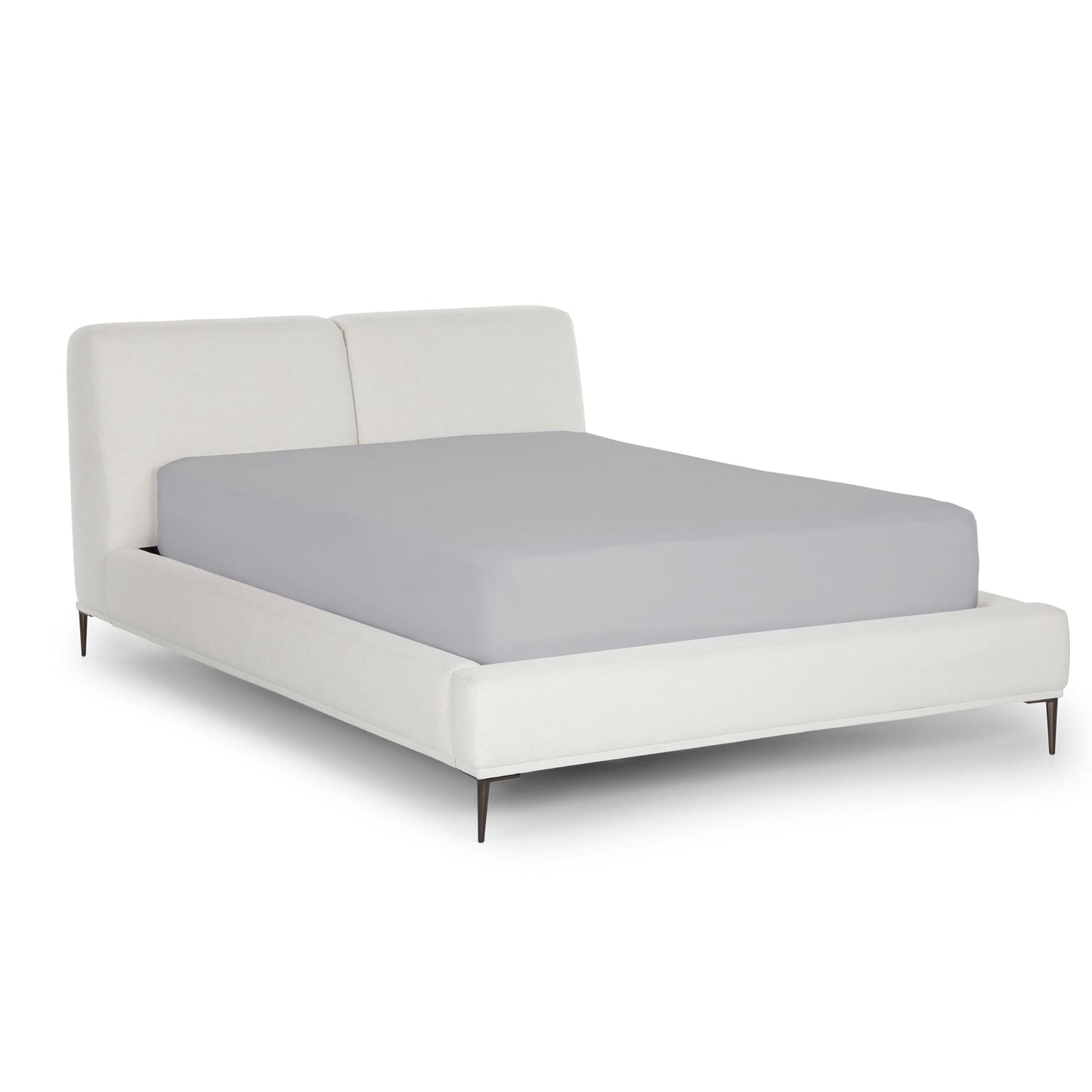 Flex Top King Fitted Sheets for Sleep Number Bed - Half Split King Fitted Sheet, 34" Split, Fits Up to 15" Deep Mattress - Light Grey