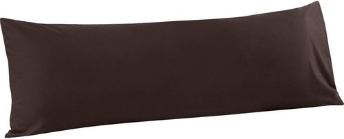 FLXXIE Body Pillow Cover - Super Soft Microfiber 20x54 Long Pillowcase | Wrinkle & Stain Resistant, Dark Brown