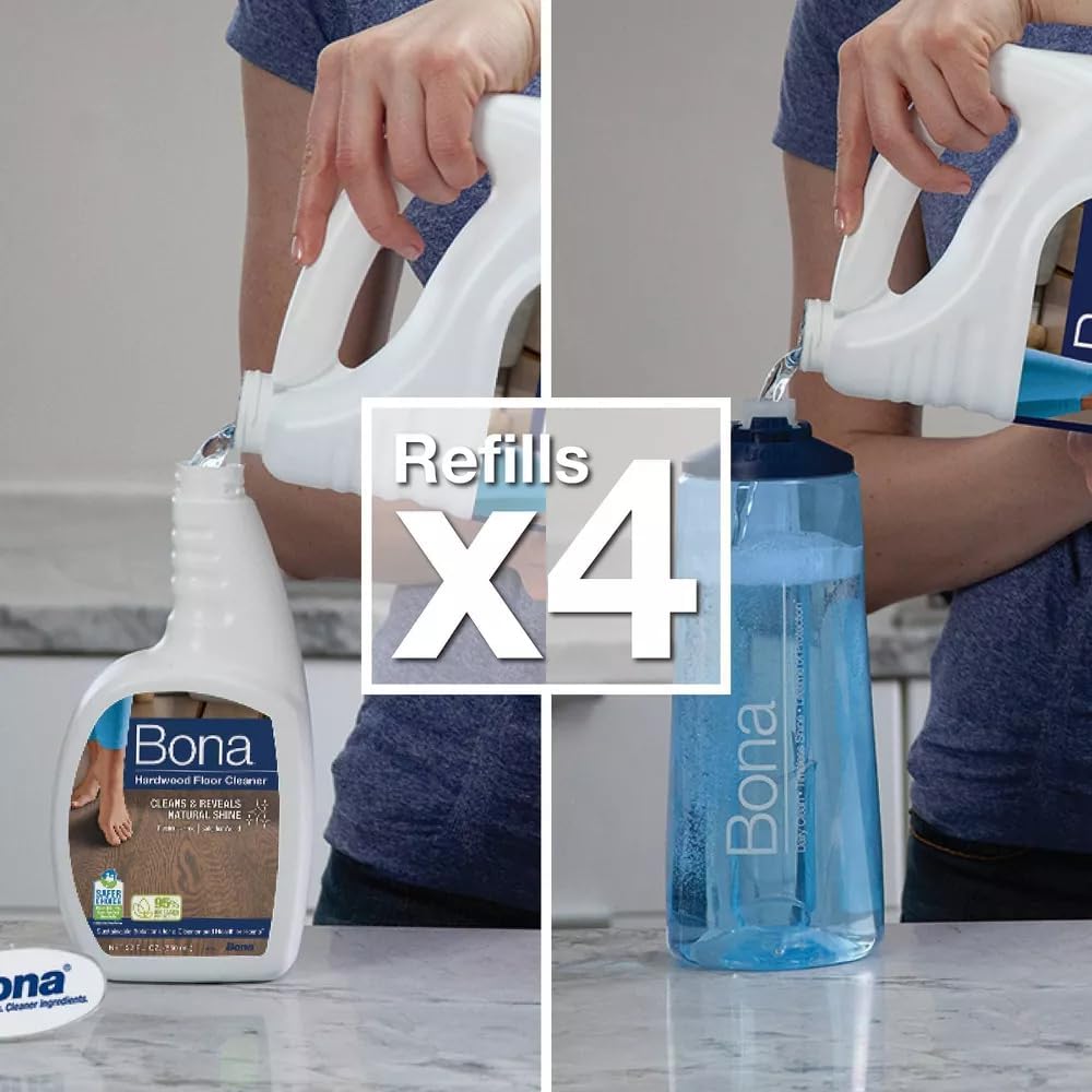 Bona Hardwood Floor Cleaner Refill - 128 Fl Oz | Safe, Effective Cleaning Solution for Wood Floors