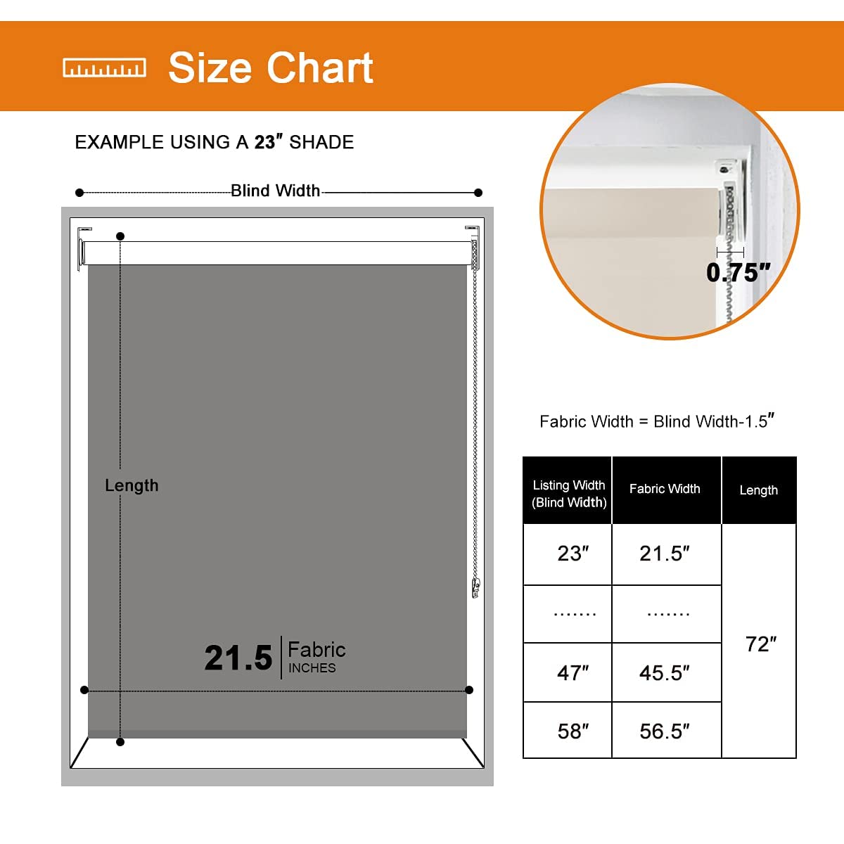 Persilux Solar Window Shades Light Filtering Roller Shades (35" W x 72" H, Beige) Flame Retardant, UV Protection Semi Sheer Blinds for Windows, Office, Easy to Install