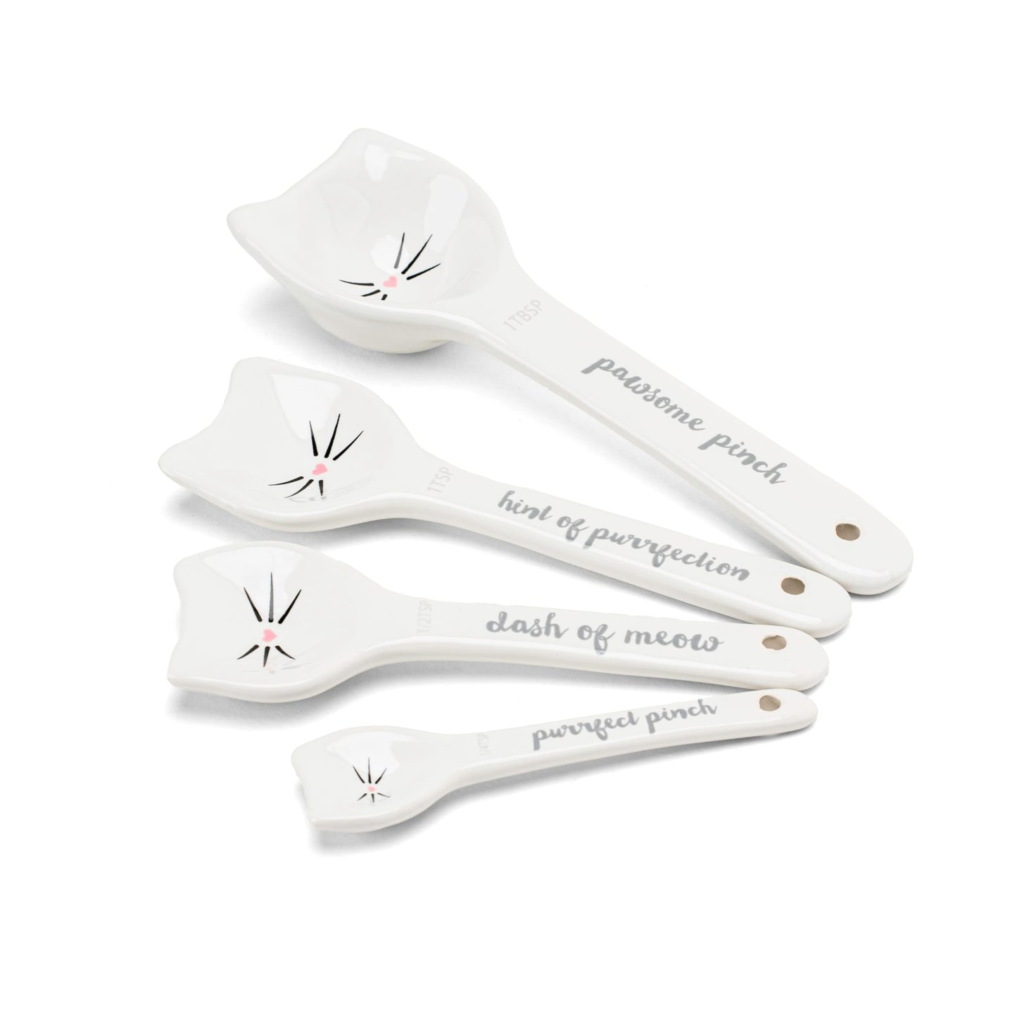 Lemon Ceramic Spoons Set: Lemon Shaped Measuring Spoons: 1 Tablespoon, 1 Teaspoon, 1/2 Teaspoon and 1/4 Teaspoon