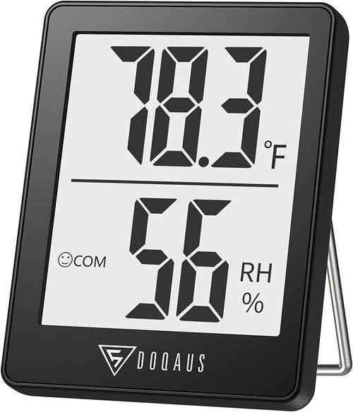 DOQAUS Digital Hygrometer - Accurate Indoor Thermometer with 5s Fast Refresh | Black Color for Home & Office