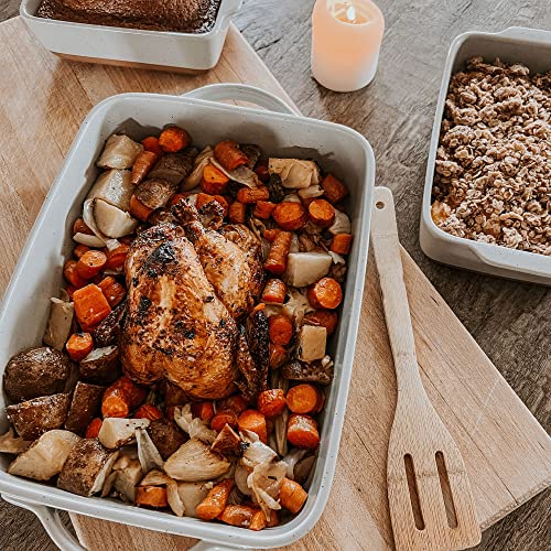 Deep 9x13 Inch Porcelain Baking Dish - Oven & Freezer Safe, Earl Grey Variation