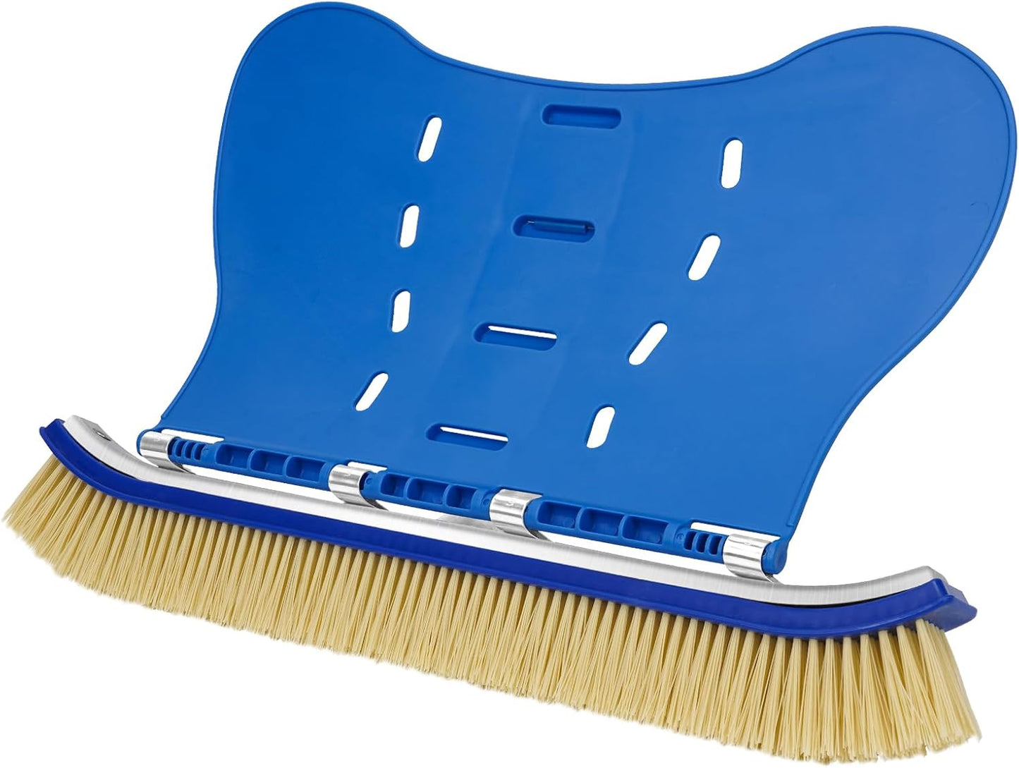 Skiennix Pool Brush - 18" Tough Plastic Bristles for Effective Pool Wall Cleaning | EZ Clips Compatible