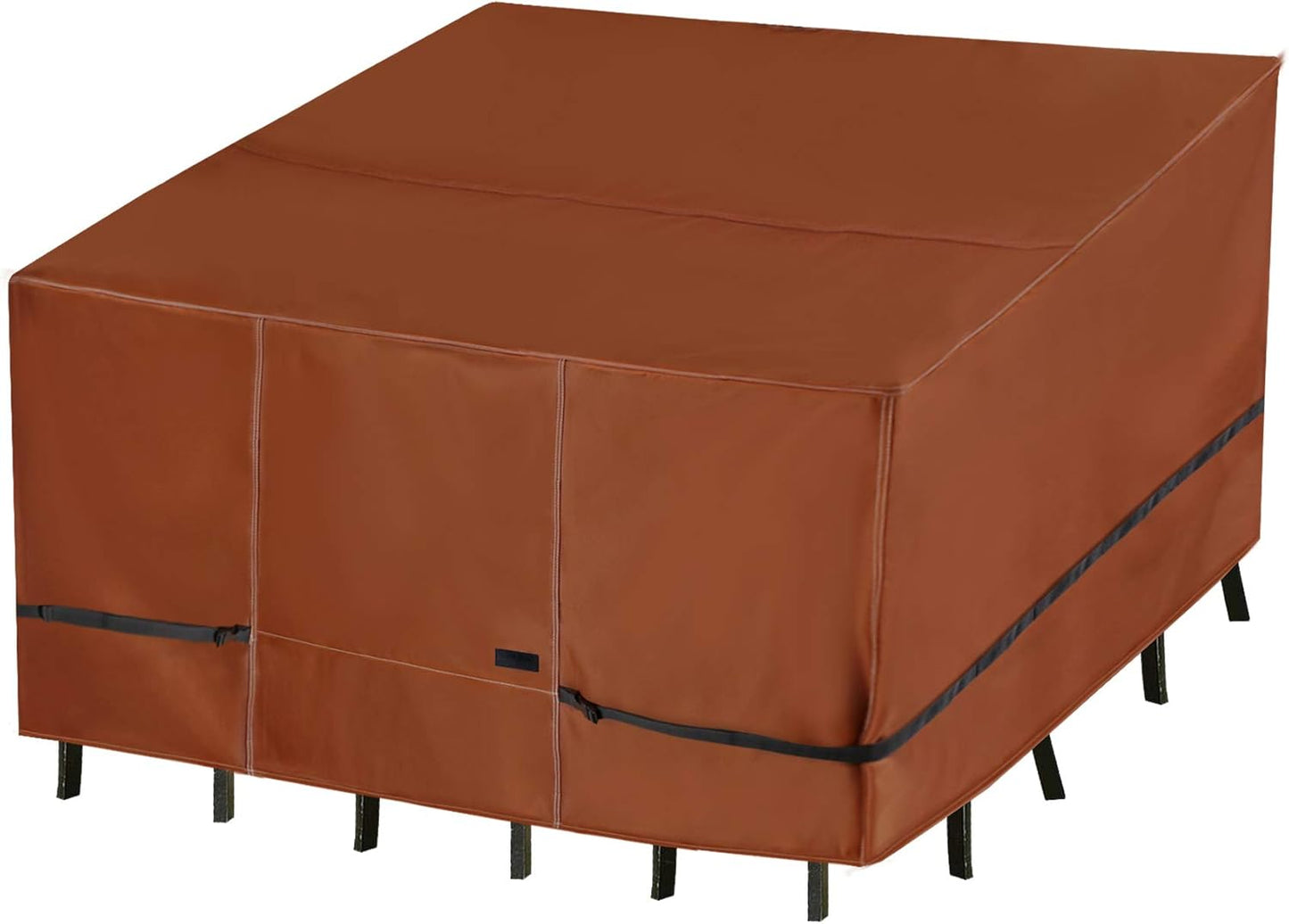 NettyPro Square Patio Table Cover - Waterproof 600D Heavy Duty Protection | 80 x 80 Inch, Brown