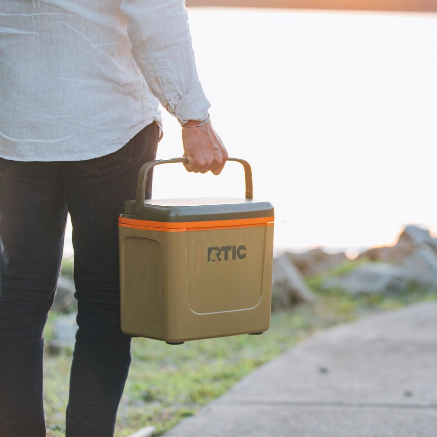 RTIC 8 QT Road Trip Personal Cooler, Small, Compact, Insulated, Portable Ice Chest Box for Food, Drink, Beverage, Beach, Camping, Picnic, Fishing, Boat, 12-Can Capacity, Trailblazer