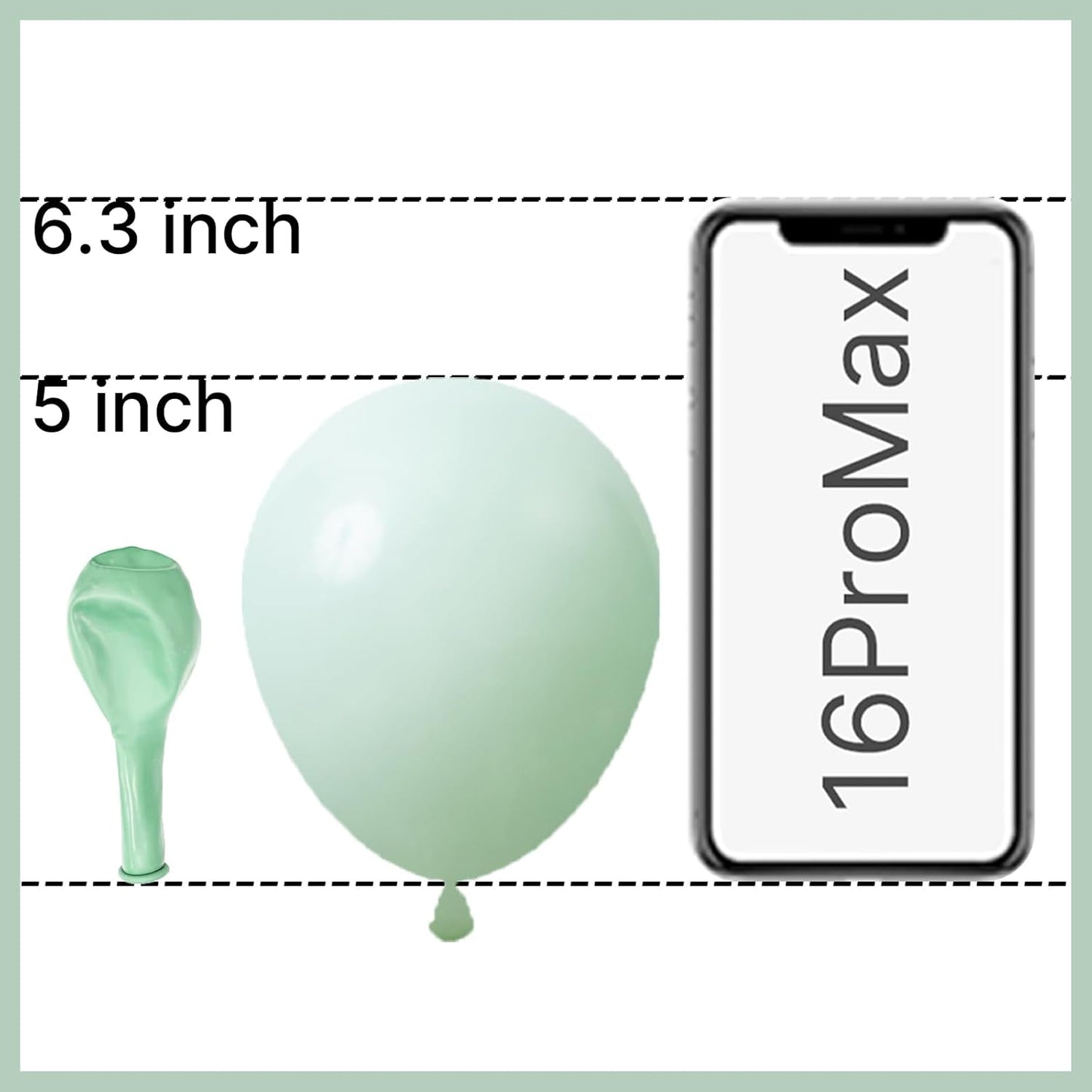 PartyWoo Pastel Green Balloons - 50 Pcs Mini 5-Inch Latex Balloons for Birthday & Baby Shower Decor