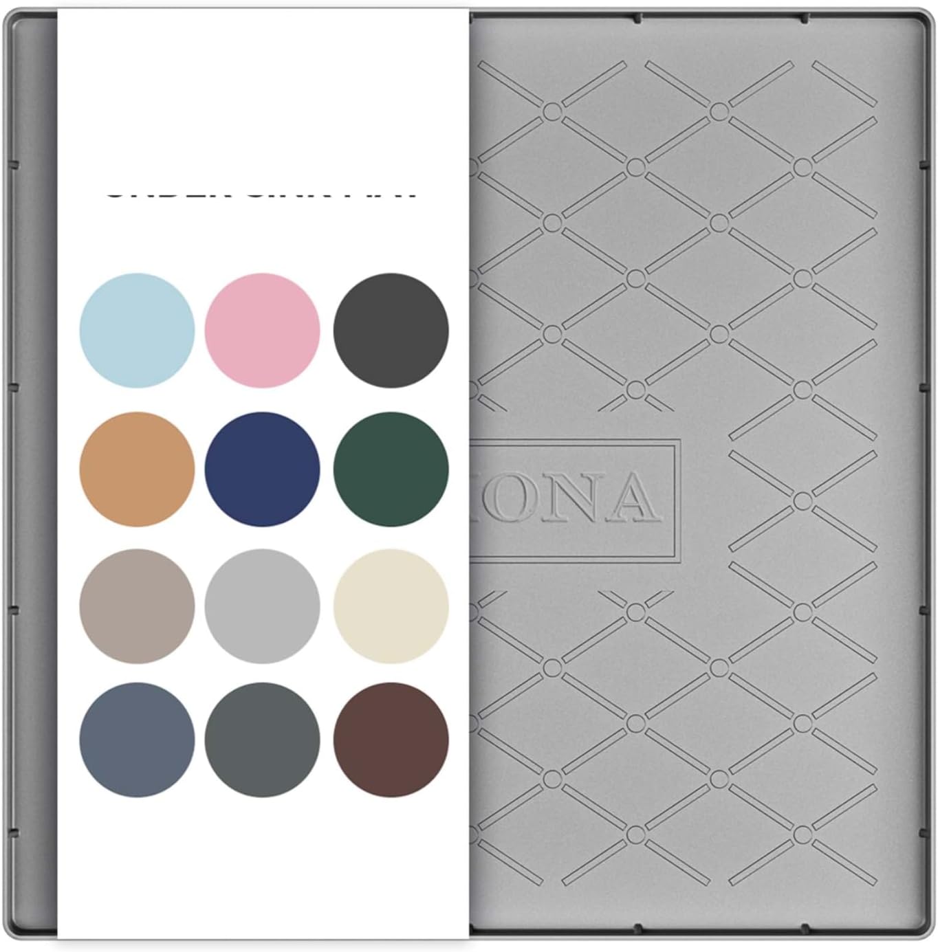 URMONA Waterproof Silicone Mat - 19" x 19" Under Sink Mat for Kitchen & Bathroom | Pet Food Pad in Light Grey