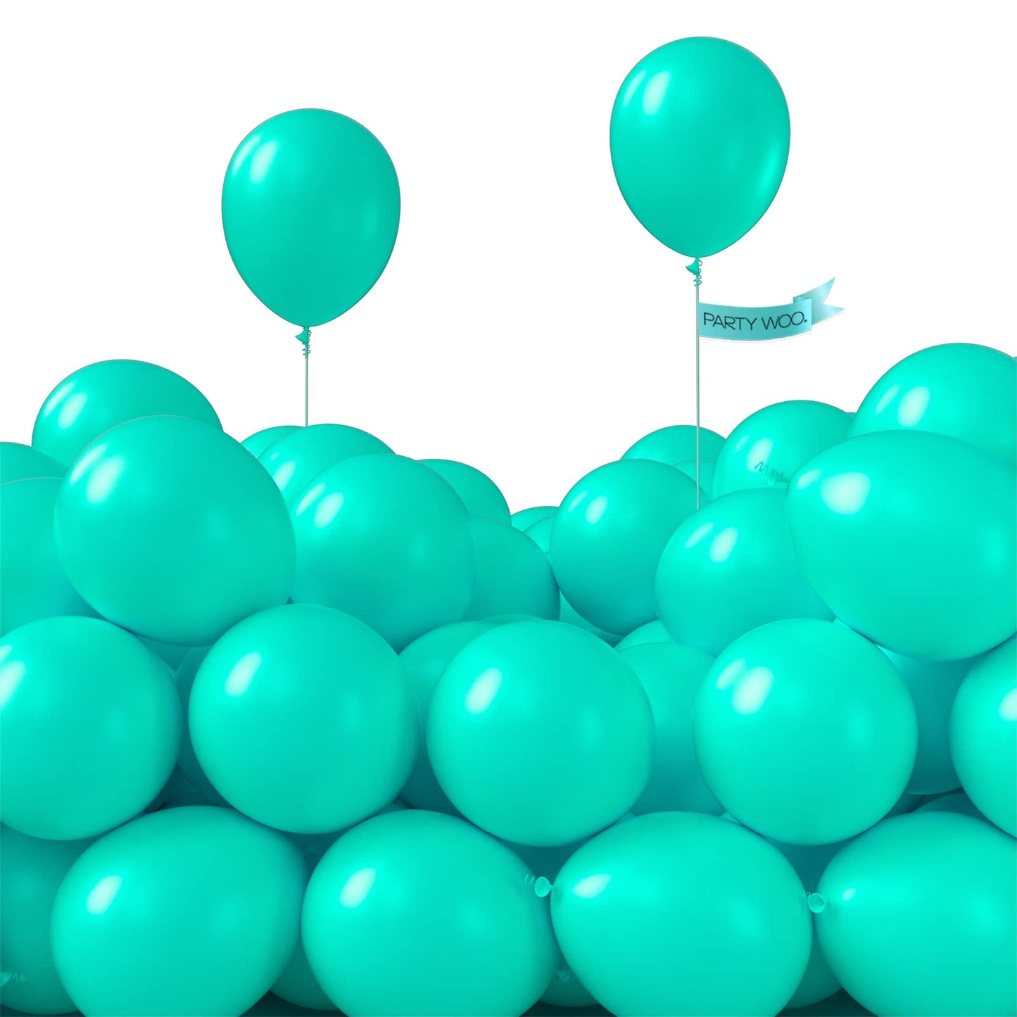 PartyWoo Teal Balloons 100pcs 5 Inch Turquoise Dark Teal Latex Balloons for Baby Shower Wedding Anniversary Gender Reveal Graduation Mermaid Birthday Pool Bachelorette Party Decorations Blue-Y69