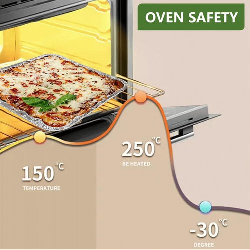 Foil Baking Pans with Lids by [Brand Name] - 30 Reusable 8x8 Inch Aluminum Pans for Oven & Food Storage